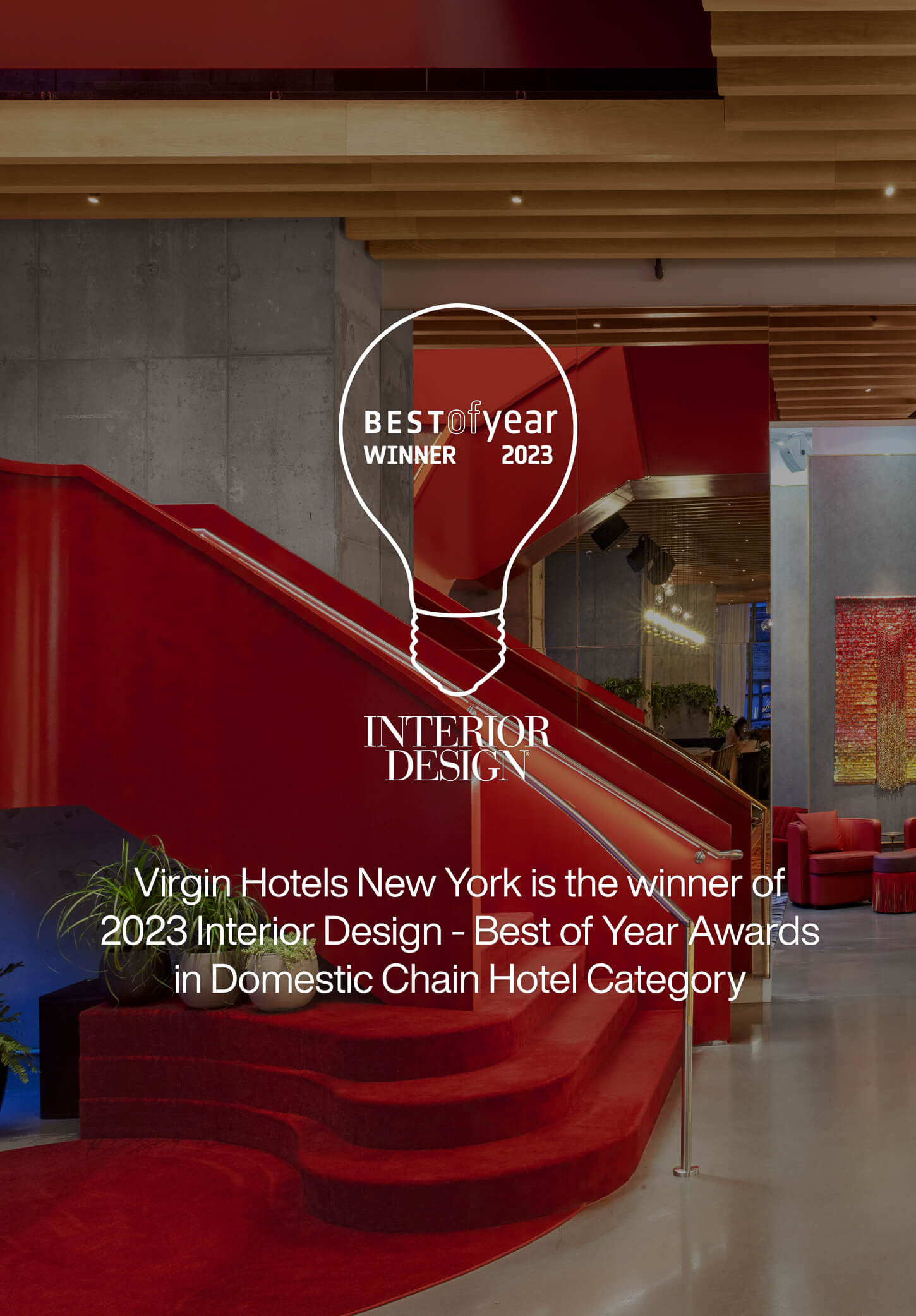 Virgin Hotels New York – Best of Year 2023 designed by Mark Zeff